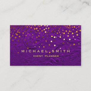 Imitate Gold Foil Subtle Glitzer Blue Business Car Visitenkarte