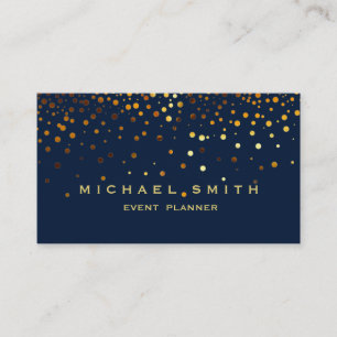Imitate Gold Foil Subtle Glitzer Blue Business Car Visitenkarte