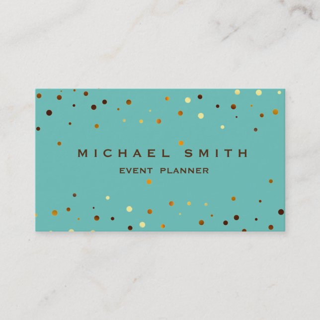 Imitate Gold Foil Subtle Glitzer Business Card Visitenkarte (Vorderseite)