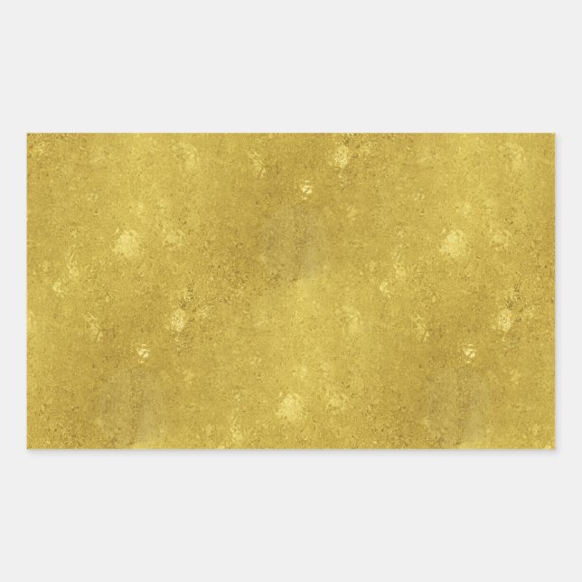 Imitate Gold Foil Texture Hintergrund Sparkle Vorl Rechteckiger Aufkleber (Vorderseite)
