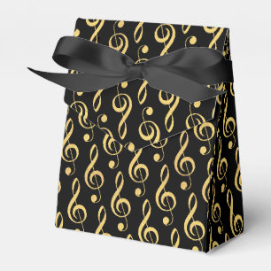 Imitate Gold Foil Treble Clef Musical Favor Box Geschenkschachtel