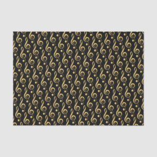 Imitate Gold Foil Treble Clef Musical Tissue Paper Seidenpapier