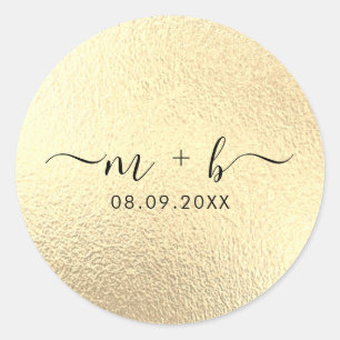 Imitate Gold Foil Wedding Sticker