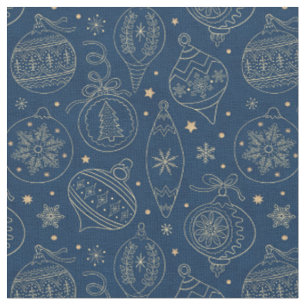 Imitate Gold Foil Weihnachtsbaum Dekoration Muster Stoff