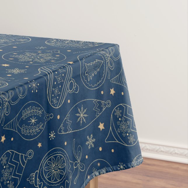 Imitate Gold Foil Weihnachtsbaum Dekoration Muster Tischdecke (Beispiel)
