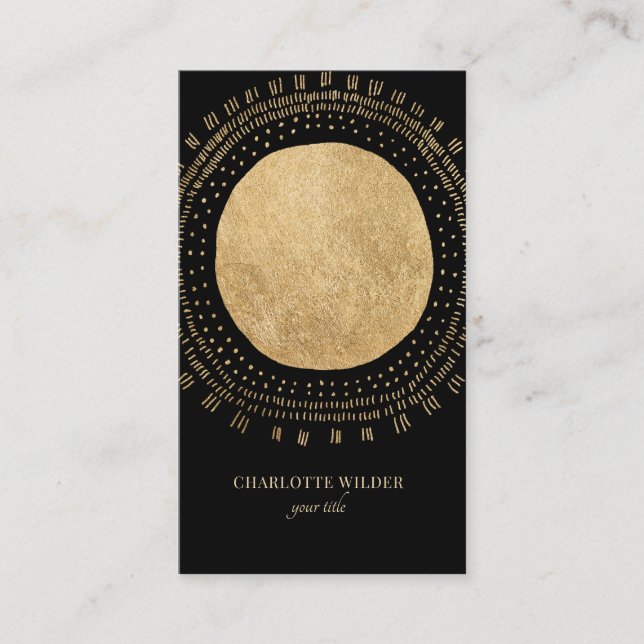 Imitate Gold Fox Sun Business Card Visitenkarte (Vorderseite)