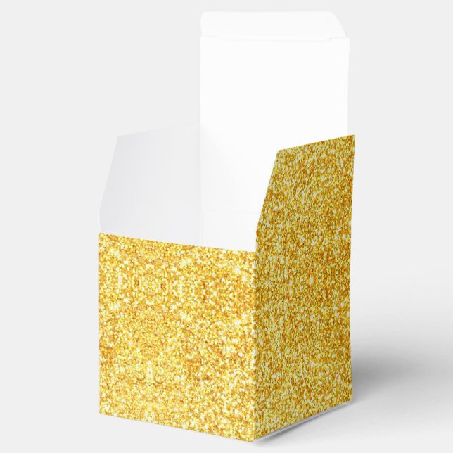 Imitate Gold Gliiter Look Moderne Vorlage Elegant Geschenkschachtel (Geöffnet)