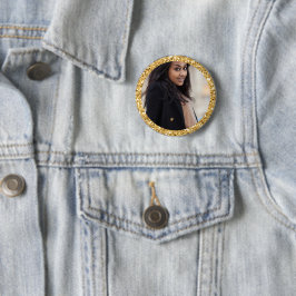 Imitate Gold Glitzer Abschluss Foto Button