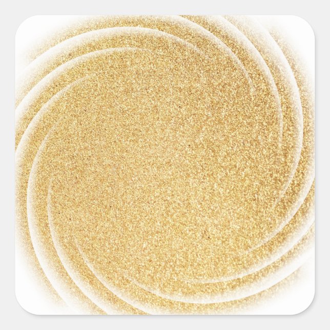 Imitate Gold Glitzer Blank Template Glamour Classi Quadratischer Aufkleber (Vorderseite)