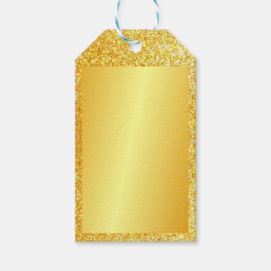 Imitate Gold Glitzer Elegante Leere Vorlage Benutz Geschenkanhänger
