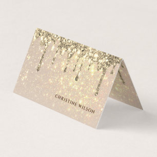 Imitate Gold Glitzer-Hintergrundekarte Visitenkarten
