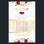 Imitate Gold Glitzer Lashes Schönheitssalon Flyer<br><div class="desc">Makeup artist-Flyer</div>