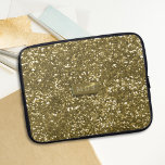 Imitate Gold Glitzer Modernes Monogramm Notebook-S Laptopschutzhülle<br><div class="desc">Gemein nichts,  wenn es nicht so got ist! Und Imitate zu spielen ist das beste. Fügen Sie einfach Ihre Initialen hinzu!</div>