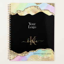 Imitate Gold Glitzer & Pastel Waves Terminkalender