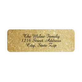 Imitate Gold Glitzer - Rücksendeadressen-Aufkleber