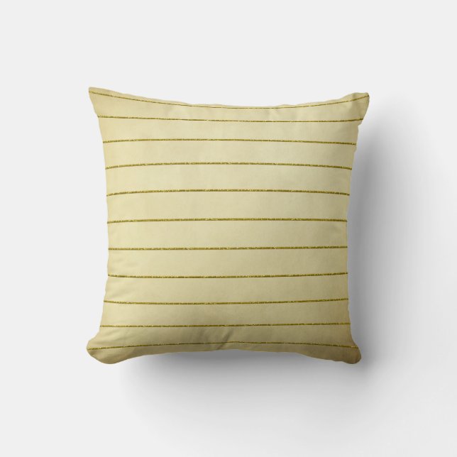 Imitate Gold Glitzer Streifen auf Grunge Throw Kis Kissen (Vorderseite)