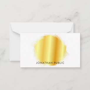 Imitate Gold handgeschriebenes Script Monogram Ele Mitteilungskarte