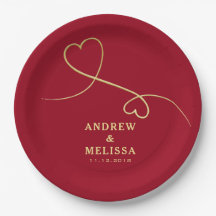 Imitate Gold Heart Ornament Personalisierte Rote H