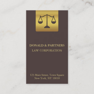 Imitate Gold Justice Scales Law Attorney Visitenkarte