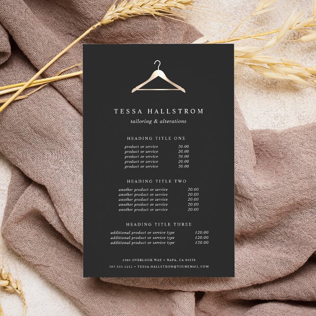 Imitate Gold Kleidung Hanger | Preise und Dienstle Flyer (Von Creator hochgeladen)