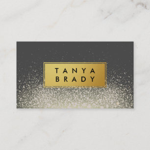 Imitate Gold Label mit Glitzer Glam Sparkone Visitenkarte
