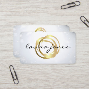 Imitate Gold lackierte Circle Designer Business Ca Visitenkarte