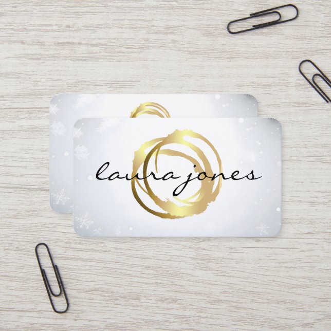 Imitate Gold lackierte Circle Designer Business Ca Visitenkarte (Vorderseite/Rückseite Beispiel)