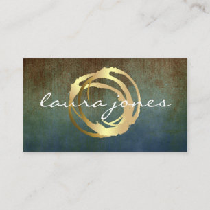 Imitate Gold lackierte Circle Designer Business Ca Visitenkarte