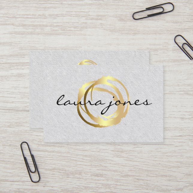 Imitate Gold lackierte Circle Designer Business Ca Visitenkarte (Vorderseite/Rückseite Beispiel)