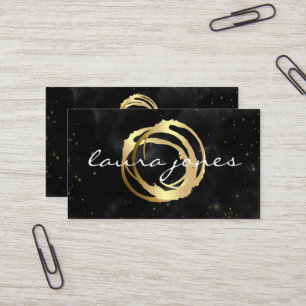 Imitate Gold lackierter Circle Designer Visitenkarte