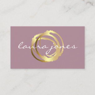 Imitate Gold lackierter Circle Designer Visitenkarte