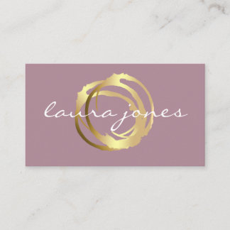 Imitate Gold lackierter Circle Designer Visitenkarte
