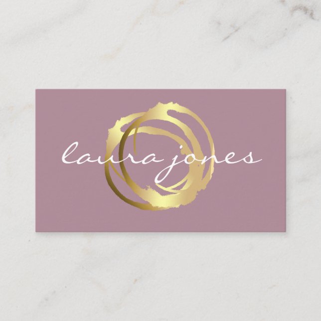Imitate Gold lackierter Circle Designer Visitenkarte (Vorderseite)