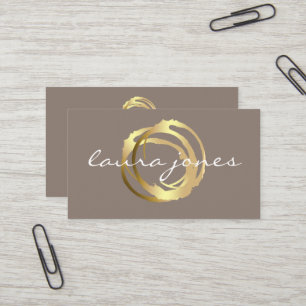 Imitate Gold lackierter Circle Designer Visitenkarte