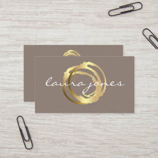 Imitate Gold lackierter Circle Designer Visitenkarte