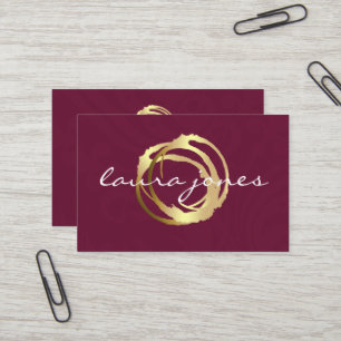 Imitate Gold lackierter Circle Designer Visitenkarte