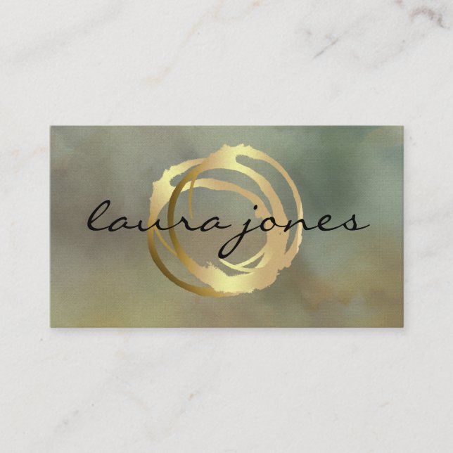 Imitate Gold lackierter Circle Designer Visitenkarte (Vorderseite)