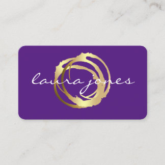 Imitate Gold lackierter Circle Designer Visitenkarte