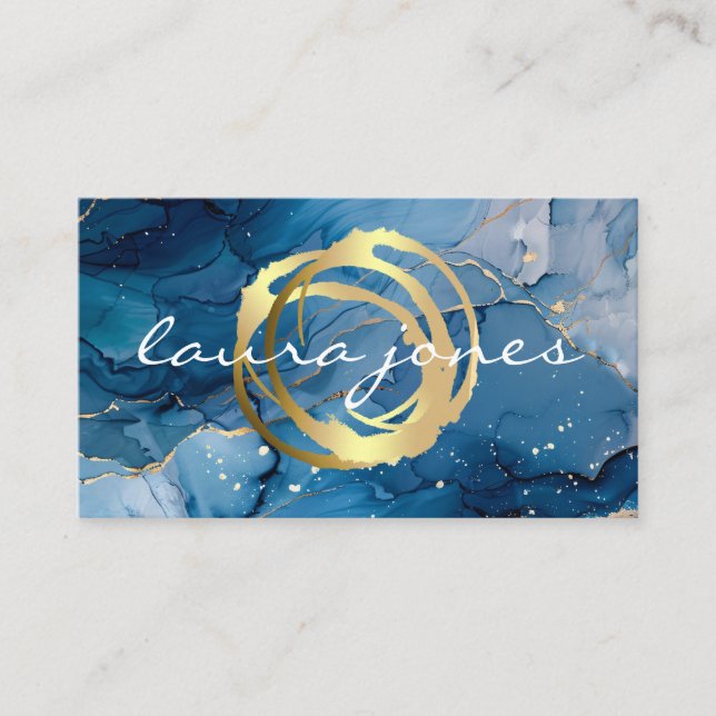 Imitate Gold lackierter Circle Designer Visitenkarte (Vorderseite)