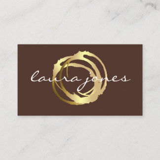 Imitate Gold lackierter Circle Designer Visitenkarte