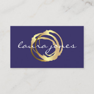 Imitate Gold lackierter Circle Designer Visitenkarte