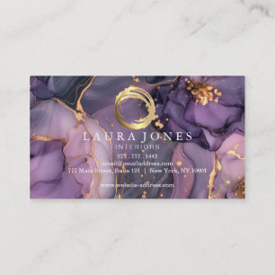 Imitate Gold lackierter Circle Designer Visitenkarte