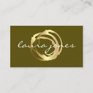 Imitate Gold lackierter Circle Designer Visitenkarte