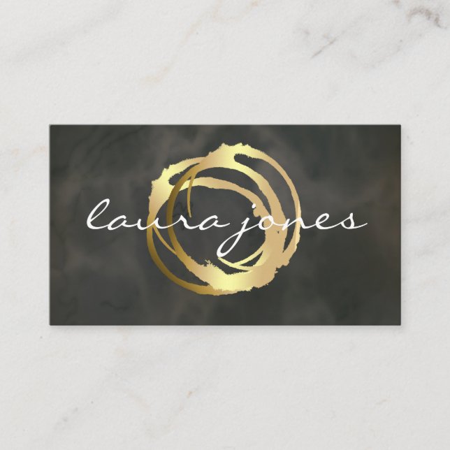 Imitate Gold lackierter Circle Designer Visitenkarte (Vorderseite)