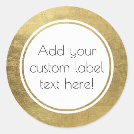 Imitate Gold Leaf Custom Craft Gefallen Hochzeit Runder Aufkleber
