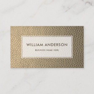 Imitate Gold Leder Modernes, einfaches Design Visitenkarte