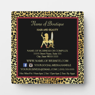 IMITATE Gold Leopard Haare Boutique Information Si Fotoplatte