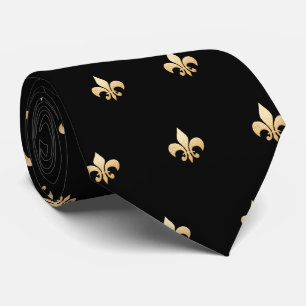 Imitate Gold Lilie DIY Black Gold Krawatte