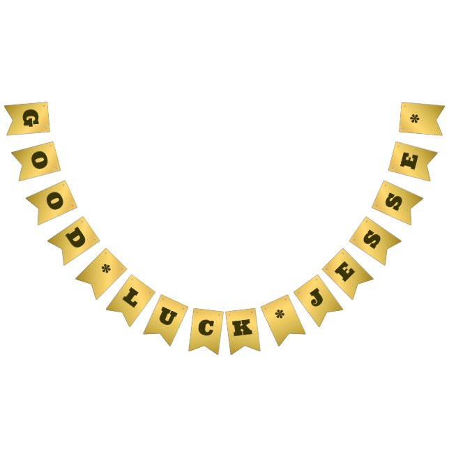 Imitate Gold Luxus Corporate Individuelle Name & M Wimpelkette (Alle)