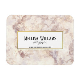 Imitate Gold Marble Business Card Magnet